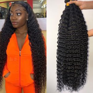 Queenlife 30 32 34 36 38 40inch Deep Wave Bundles Brazilian Hair Bundles Human Hair Extensions 1/3/4 pcs Remy Hair Weave Bundles