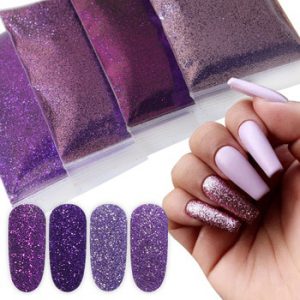 10g Shiny Nail Glitter Powder Shining Sugar Fine Glitter Dust for Nail Art Decorations Manicure sequins 20 Colors 0.2mm