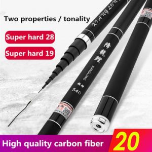 VBONI High quality super Light hard carbon fiber telescopic fishing rod freshwater hand pole 3.6/4.5/5.4/6.3/7/8/9M stream pole