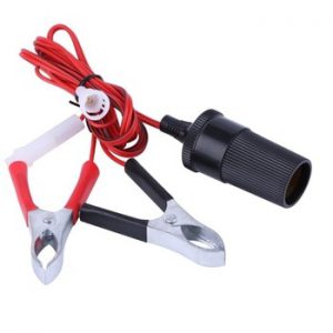 Car Battery Clips Female Car Cigarette Lighter Power Socket to Battery Clip-On Crocodile Clip for Digital Device