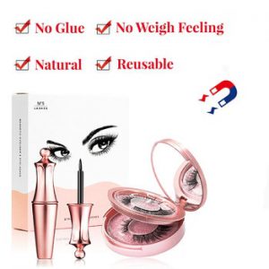 3d Magnetic Eyelashes and Eyeliner Set Natural Long False Mink Magnetic Lashes Wholesale In Bulk Reusable Beauty Make Up Tool