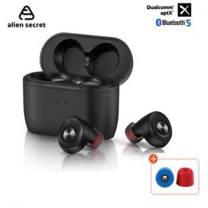 Alien Secret QCC010 TWS Bluetooth 5.0 Earphones Qualcomm aptX Wireless Earbuds Noise Cancellation with Microphones