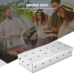 Heat Shield Outdoor Barbecue Parts Stainless Steel Smoke Box for Meat BBQ Barbecue Picnic Wood Chip Washable Smoker