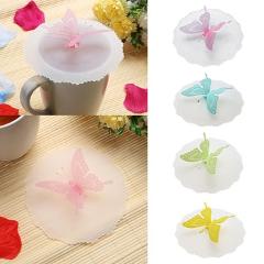 Cute Butterfly Silicone Cup Lids Anti-dust Leakproof Cover Kitchen Cup Lid for  drinking cup