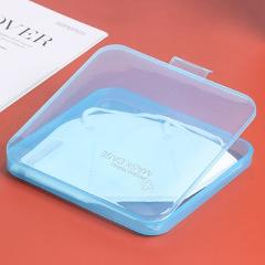 Dustproof Face Mask Storage Holder Box Transparent Mouth Cover Respirator Case Foldable Waterproof Storage Clip