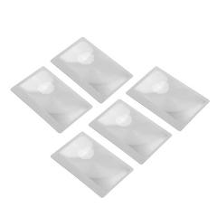 5pcs 3X Credit Card Shape Magnifiers Fresnel Lens Portable Transparent Magnifier Plastic Magnifying Fresnel Lens