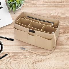 Office Sundries Make Up Container Boxes Felt Cloth Inner Handbag Multi-pockets Cosmetic Storage Organizer Luggage Holder