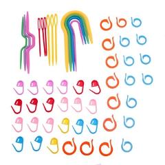 Plastic Knit Stitch Knitting Tools Needle Crochet Clip Hook Mixed Color Crochet Stitch Knitting Accessories Hand Sewing Kit