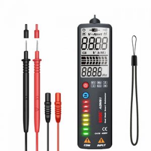 BSIDE ADMS1 Digital LCD Multimeter X1 3-Line Display Auto Voltage Tester Curved Screen Voltmeter with Analog Bar 8 LED Indicator