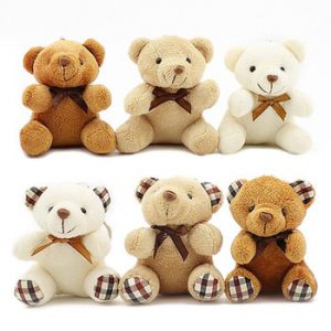 8cm mini Bear Stuffed Animals Plush Toys For Children Kawaii Plush Soft Toys Keychain Baby Doll Speelgoed Christmas Gift