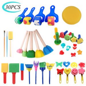 30PCS Kids Painting Sponge Seal Educational Toys Art Graffiti Painting Tools Sponge Printing Set Early Education Educational Toy