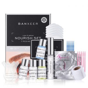 BANXEER Lash Lift Kit Perming Brow Laminate Nature Eyelash and Brow Enhancer For Long-lasting Feathery Eyebrow Curling Lash