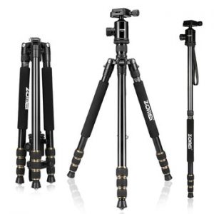 Zomei Z668 Professional Photographic Travel Compact Aluminum Heavy Duty Tripod Monopod&Ball Head for Digital DSLR Camera