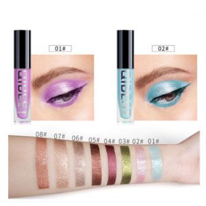 QIBEST 8 Colors Liquid Glitter Eyeshadow Stick Makeup Eye shadow Shimmer and Diamond Eyeshadow Metallic Pigment Cosmetic