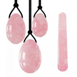 Drilled Natural Rose Quartz Yoni Egg Massage Jade Egg Kegel Exercise Pelvic Floor Muscle Tightening Vaginal Firming Crystal Ball