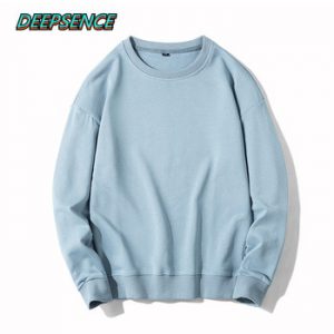 Men 2021 New Autumn Winter O Neck Solid Color Cotton Long Sweatshirts Men Casual Loose Fit Hoodies Sweatshirts Men Women 4XL