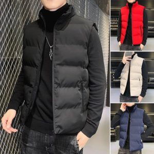 Mens jacket sleeveless vest autumn and winter Jackets warm Down Vests Casual Coats Male Slim Soft Vest Men Waistcoat Zipper Coat