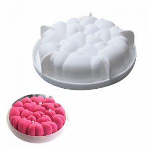 SHENHONG Round Stitching Heart Love Silicone Cake Mold For Baking Valentines Day Wedding Mousse Moulds Cake Decorating