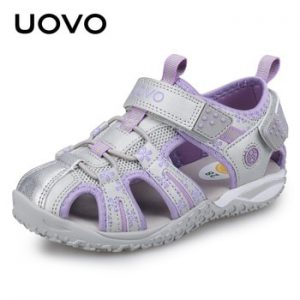 UOVO New Arrival 2021 Summer Beach Shoes Kids Closed Toe Toddler Sandals Children Fashion Designer For Girls #24-38