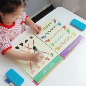 Montessori Children Toys Drawing Tablet DIY Color Shape Math Match Game Book Drawing Set  Learning Educational Toys For Children