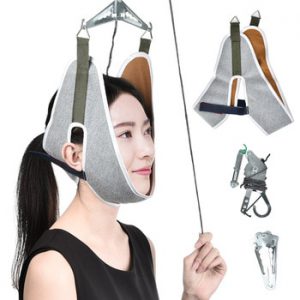 Over Door Hanging Neck Traction Kit Cushion Stretching Belt Brace Adjustable Cervical Correction Stretcher Pain Relief