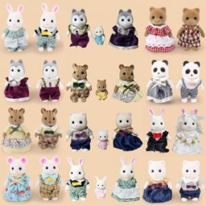 Koala Toy Forest Animal Family Children's Simulation Toy Rabbit Bear Panda Doll Girl Play House Doll Set For Girl Kids Toys