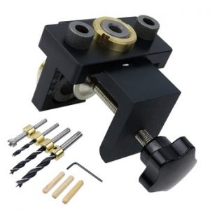 3 in 1 Doweling Jig Kit Pocket Hole Drilling Locator Jig Detachable Drill Guide Puncher Furniture Connecting Woodworking Tools