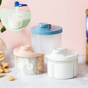 4 Grid Portable Baby Food Storage Box Essential Cereal Infant Milk Powder Box Toddler Kids Snacks Container