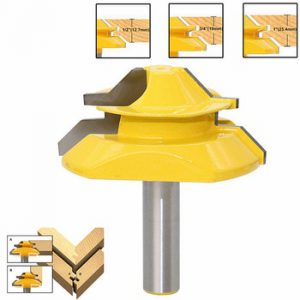 45 Degree Lock Miter Router Bit 6.35mm/8mm/12.7mm Shank Wood Tenon Milling Cutters For MDF Plywood Carpenter Woodworking Tools