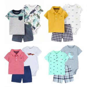 Orangemom 2021 new summer Baby Set 3 pcs Baby Boy Outfit pure cotton Baby Boy Clothes