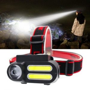 Portable Mini  XPE+2* COB LED Headlamp Work Light Waterproof Headlight Use 18650 Battery for Night Lighting Flashlight head lamp