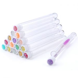 Reusable Eyebrow Brush Tube Disposable Eyelash Brush Eyebrow Brush Replaceable Dust-proof Sparkling Broken Diamond Makeup Brush