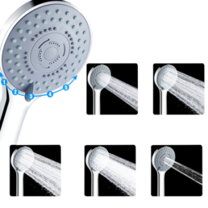 Bathroom Shower Adjustable Jetting Shower Head Water Saving Handheld Adjustable 5 Modes SPA Shower Bath Head Bathroom Accessorie