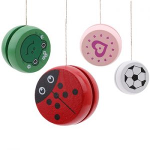 Cute Animal Prints Wooden Yoyo Toys Ladybug Toys Kids Yo-Yo Creative Yo Yo Toys For Children 5cm Wooden Yo Yo ball