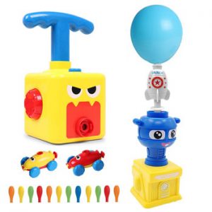 NEW Power Balloon Launch Tower Toy Puzzle Fun Education Inertia Air Power Balloon Car  Science Experimen Toy for Children Gift