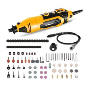 DEKO DKRT02 220V  Electric Drill Variable Speed Mini Grinder Rotary Tool Kit Cutting Polishing Drilling with dremel Accessories