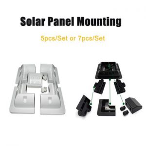 5/7Pcs Black/White ABS Solar Panel Mount Bracket Set & Frame Set Cable Gland Campervan Roof Mount for Solar Stand Bracket