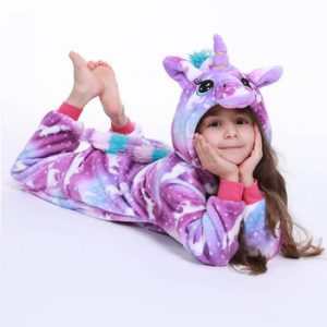 Girls Clothes Kids Giraffe Unicorn Pajamas Cartoon Animal Pink Licorne Onesie Sleepers Boy Halloween Costume Jumpsuit 4 6 8 10Y