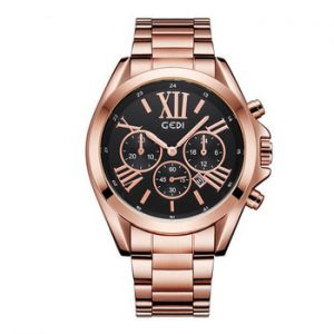 Luxury Rose Gold Women Casual Watch Waterproof Calendar Unique Quartz Business Dress Watches for Female Golden Lady Clock