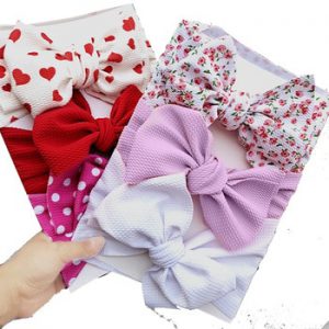 3Pcs Baby Headband Summer Cute Floral Bows Baby Girl Headbands Elastic Bowknot Newborn Hair Band Turban Set Hair Accessories