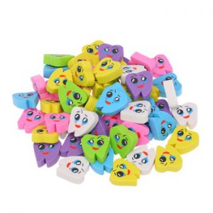 50pcs/bag Molar Shaped Tooth Rubber Erasers Dentist Clinic School Great Gift For Kids