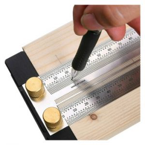 High-precision Scale Ruler T-type Hole Ruler Stainless Woodworking Scribing Mark Line Gauge Carpenter Measuring Tool