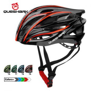 QUESHARK Professional Men Women Air Vents Ultralight Cycling Helmet MTB Bike Bicycle Helmet Safely Cap M Size 56cm-62cm QE102