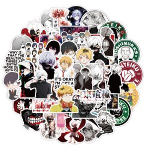 10/50Pcs Tokyo Ghoul Anime Stickers Cartoon Cool Kids Guitar Skateboard Luggage Laptop Helmet Waterproof Graffiti Sticker Toys