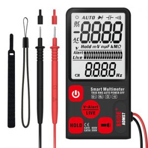 BSIDE ADMS7 Voltage Tester 3.5'' Large LCD Digital Smart Multimeter 3-Line Display TRMS 6000 Counts DMM with Analog Bargraph