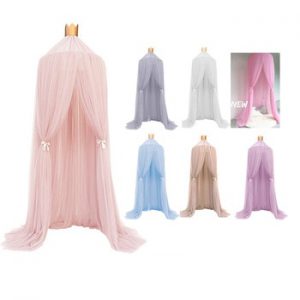 Mosquito Net with FREE Stars Hanging Tent Baby Bed Crib Canopy Tulle Curtains for Bedroom Play House Tent for Children Kids Room