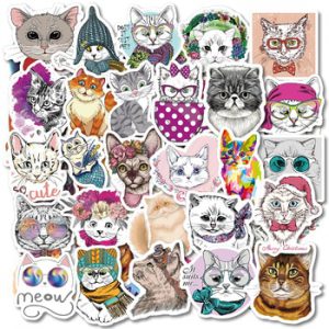 Cartoon Animals Stickers for Kids Funny Cute Sticker Set DIY Laptop Skateboard Suitcase Fridge Car Phone Waterproof Vinyl Decals