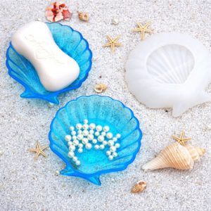 Resin DIY Crystal Epoxy Resin Mirror Ocean Wind Shell Dish Silicone Mold Handcraft