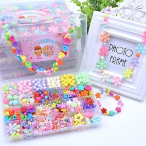 Kit for Make Bracelets Beads Toys for Children DIY 24 Grid Handmade Making Puzzles Beads for Girls Kit Girls Toys for 3 5 7 9 11