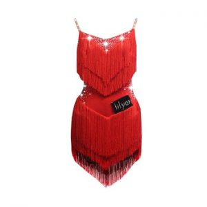 Selling Latin Dresses For Women Latin Dance Skirt Tango Salsa Gogo Dance Costume Party Dancer Singer Fringe Tassel Red Dress